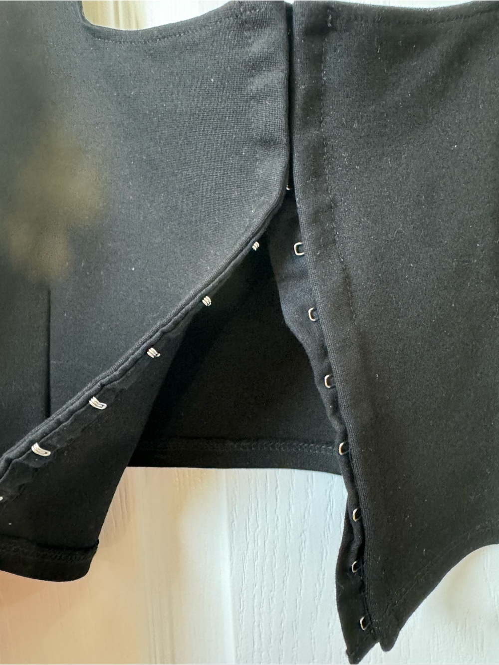 H&M Black Corset Top with Front Hook Closure - Picture 2 of 3